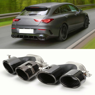 arizona329 304 Stainless Steel Quad Exhaust Tips Replacement for Mercedes-AMG A45 W177 CLA45 C118 2019-2021