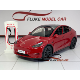 ภาพหน้าปกสินค้าพร้อมส่ง ❗️ โมเดลรถ Tesla Model Y 1:24 🔥 เปิดประตูได้ มีไฟ มีเสียง 🔥 โมเดลรถเหล็ก ซึ่งคุณอาจชอบสินค้านี้