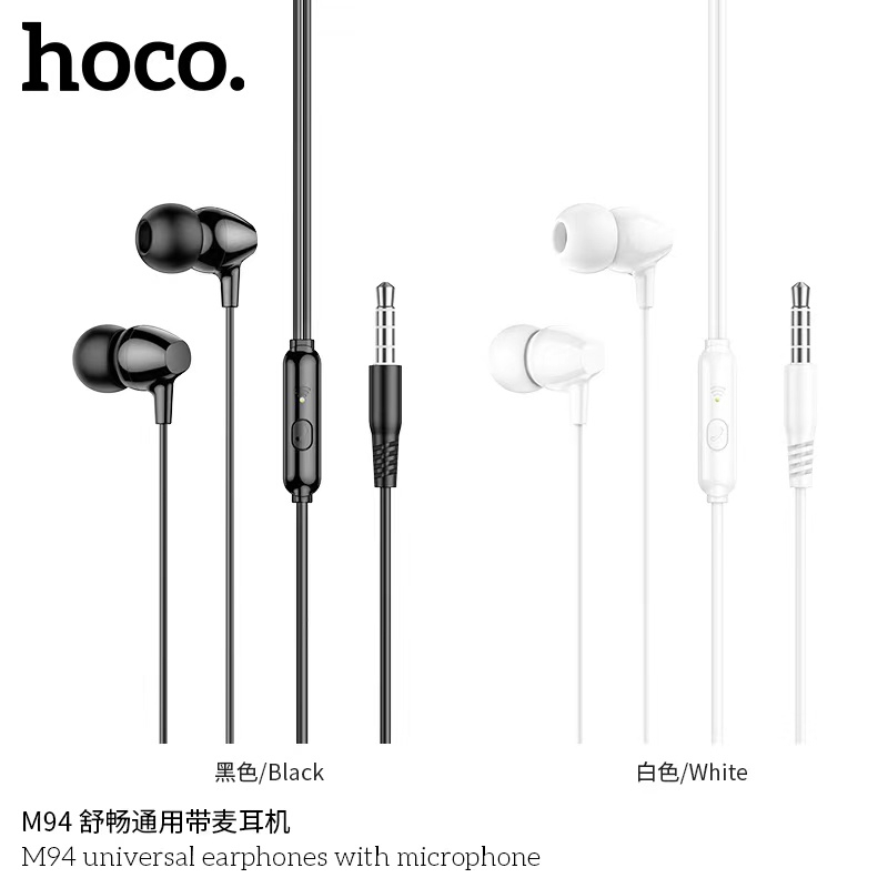 hoco-รุ่น-m94-earphones-with-mic-หูฟังเอียร์โฟน-พร้อมไมโครโฟน-เสียงดี-ของแท้พร้อมส่ง-050366