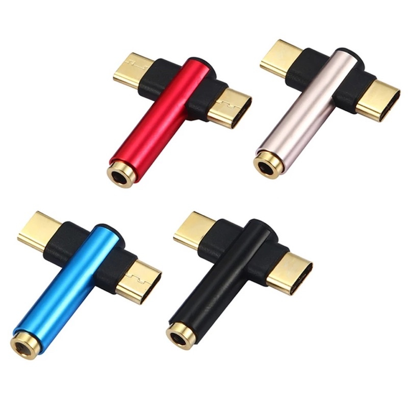 ตัวแปลงหูฟัง-type-c-to-3-5มม-แจ็คหูฟัง-อะแดปเตอร์หูฟังเสียง-usb-c-หูฟังมุม-2typuc-to-3-5m