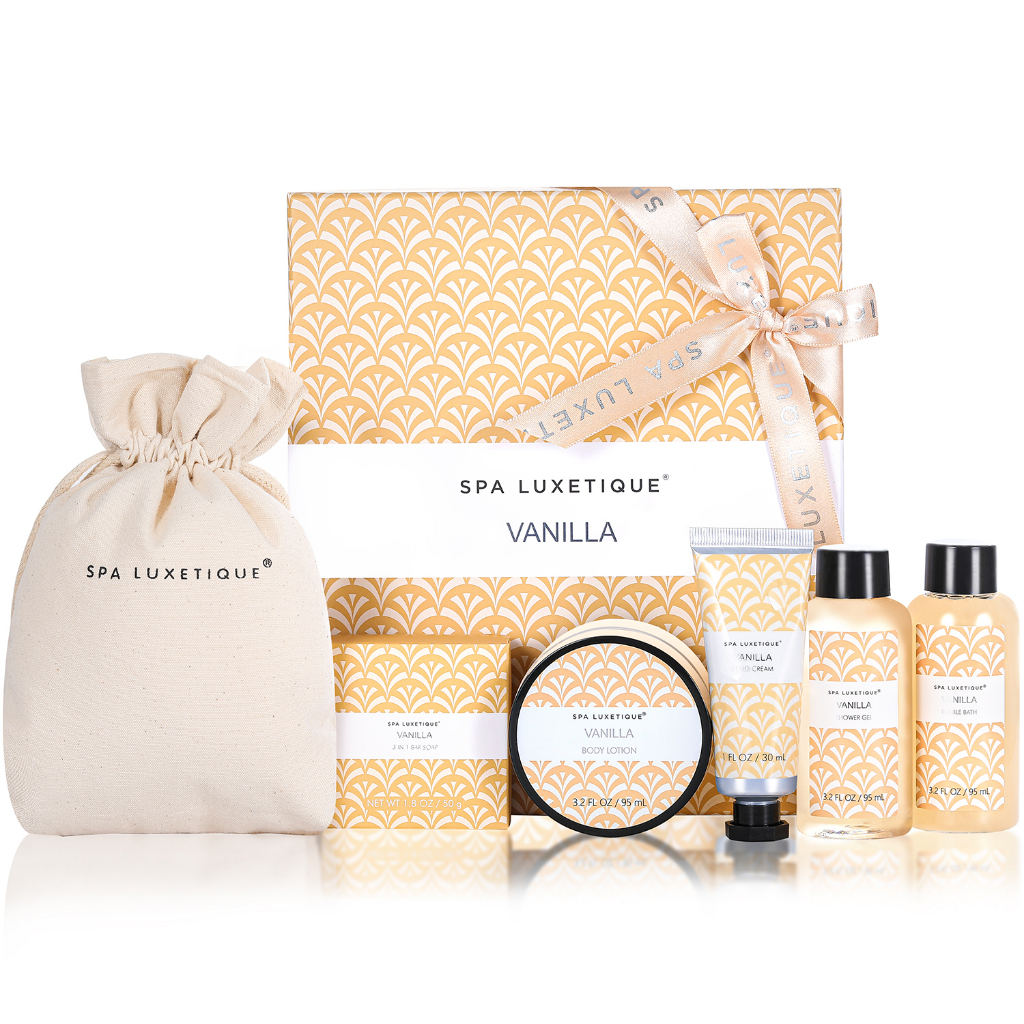 ภาพหน้าปกสินค้าSpa Luxetique Body Care Spa Gift box ของขวัญวันวาเลนไทน์ ชุดของขวัญ บำรุ่งผิว ชุดอาบน้ำ(6 Pcs) จากร้าน spaluxetiqueofficial.th บน Shopee