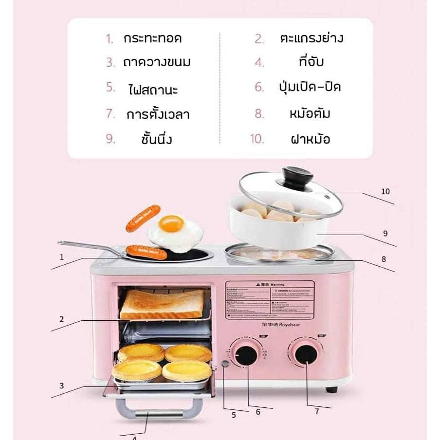 ราคาท้าลมร้อน-จัดโปรลดสุดๆ-เตาอาหารเช้า-4-ni-1-ทอด-นึ่ง-ต้ม-ครบ-จบในที่เดียว1262