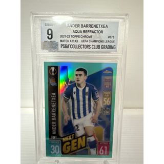 2021-22 Topps Chrome Match Attax UEFA Champions League Soccer Cards PSGA #175 Ander Barrenetxea Aqua Refractor/150