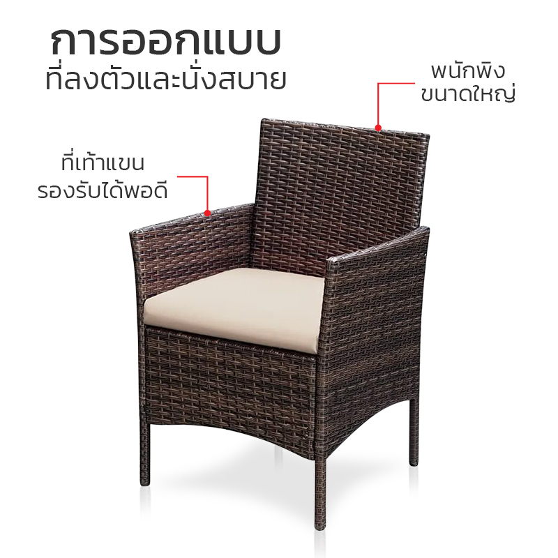 เก้าอี้หวาย-ชุดโซฟาสนาม-โต๊ะหวาย-ขายทั้งชุด-โต๊ะ-เก้าอี้-รวม3ชิ้น-ตกแต่งบ้าน-กลางแจ้ง-ร้านกาแฟ-ประกอบง่าย-anjou