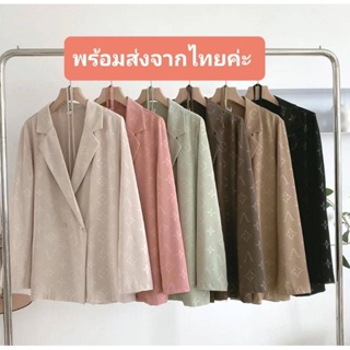 [พร้อมส่งจากไทย] เสื้อเบลเซอร์สไตร์เกาหลี เสื้อสูทผู้หญิงเเขนยาว ใส่แมทช์ทุกลุค เสื้อสูทคอวี เสื้อคลุมแฟชั่น