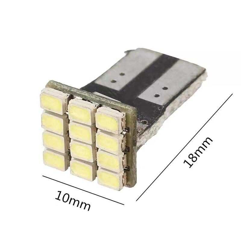 หลอดไฟ-led-ไฟหรี่-t10-12smd-2หลอด-ไฟแผนที่-ไฟส่องป้ายสว่างมาก-12v-มี-7สีให้เลือก