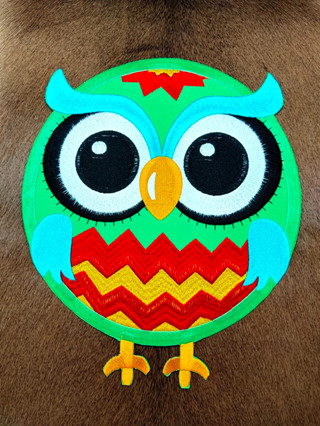 ตัวรีดติดเสื้อขนาดใหญ่ แจ๊คเก็ต อาร์ม ยีนส์ นกฮูก Hipster Embroidered Iron on Patch  DIY