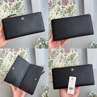 🎀 (สด-ผ่อน) กระเป๋าสตางค์ 2 พับยาว 136097 สีดำ Emerson Slim Wristlet Envelope