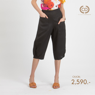 C&amp;D กางเกงขาวยาว กาง﻿เ﻿กงผู้หญิง Linen Pants ทรง Big Jinny ขายาวสี่ส่วน เนื้อผ้าลินินพรีเมี่ยม (CXJCBL)