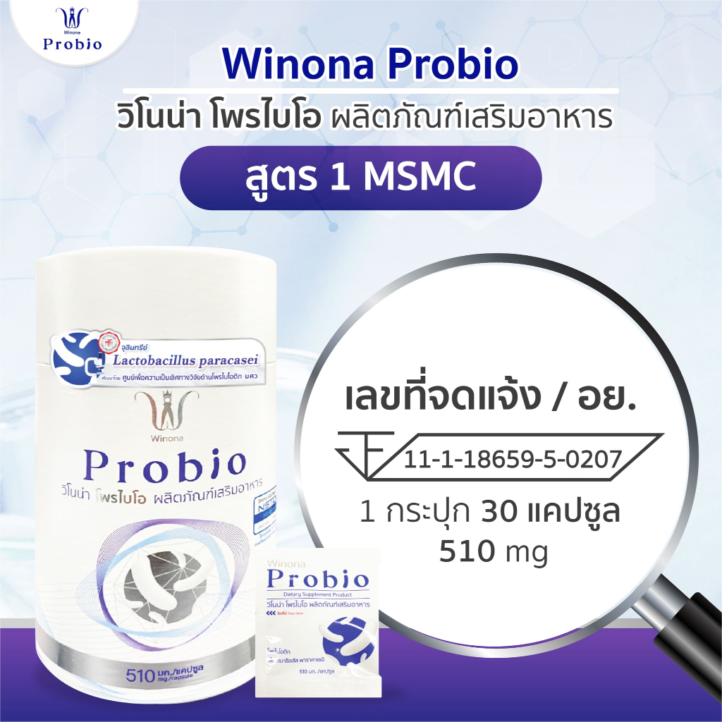 ภาพสินค้าWinona Probio MSMC (สูตร1) + Winona Probio MSMCTA (สูตร 2) (คละสูตร) จากร้าน winona_feminine_official บน Shopee ภาพที่ 4