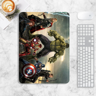 marvel The Avengers เคส iPad mini6 air 1/2/3/4/5 เคสไอแพด gen 7/8/9 gen10 เคสซิลิโคน มีที่ใส่ปากกา 2022 pro11 case
