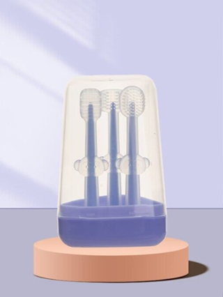 ชุดแปรงซิลิโคน D050 ทำความสะอาดช่องปากลูกน้อย แปรงสีฟันเด็กเซต 3 ชิ้น นุ่มมากปลอดภัยต่อเด็ก