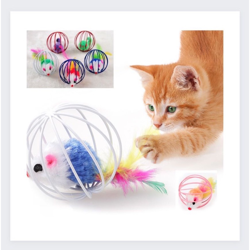 ของเล่นแมว-ลูกบอลกรงหนู