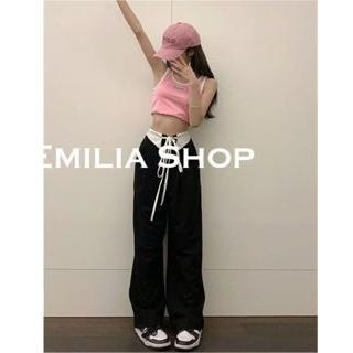 EMILIA SHOP  กางเกงขายาว กางเกงเอวสูง สบายสไตล์y2k 2023 ใหม่  สวย Unique fashion Korean Style TN220195 36Z230909