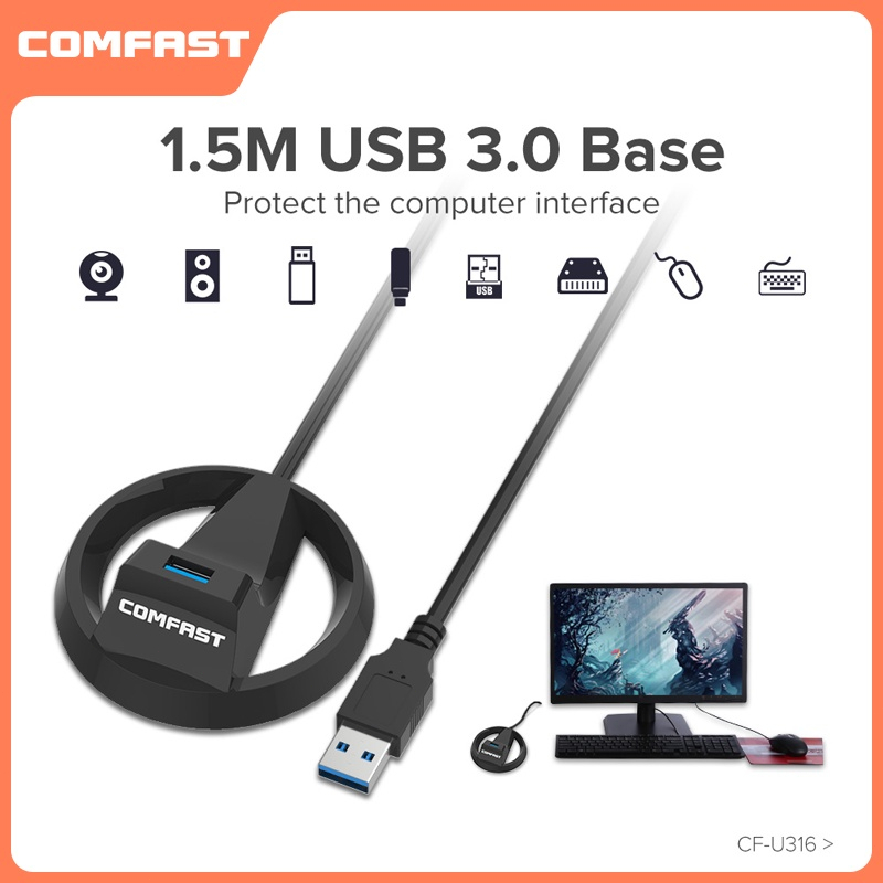 สายเคเบิลต่อขยาย-usb-3-0-comfast-cf-u316-ความเร็วสูง-พร้อมบูสเตอร์ขยาย-สําหรับอะแดปเตอร์-wi-fi-usb-1-5-ม