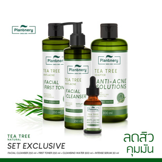 ภาพขนาดย่อของภาพหน้าปกสินค้าPlantnery tea tree Set Exclusive First Toner /Intense Serum /Facial Cleanser /First Cleansing Water จากร้าน plantnery บน Shopee