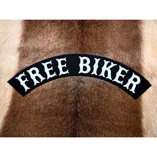 ตัวรีดติดเสื้อขนาดใหญ่ แจ๊คเก็ต อาร์ม ยีนส์ Free Biker Hipster Embroidered Iron on Patch  DIY