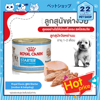 Royal Canin Starter Mother&amp; Babydog รอยัลคานินอาหารสุนัขกระป๋อง ชนิดเปียก ลูกสุนัขหย่านม ถึง2 เดือน 195g