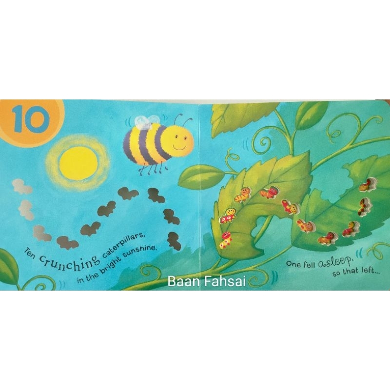 หนังสือบอร์ดบุ๊คภาษาอังกฤษ-my-ten-tiny-caterpillars-board-book