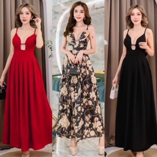 👗C037👗🔥แม็กซี่เดรสแซ่บๆงานสวยเป๊ะงานสายเดี่ยวปรับสายได้ดีเทลผูกหลังเก๋ๆสวยมากงานคาเฟ่สายทะเลใจบางแน่นอน🔥