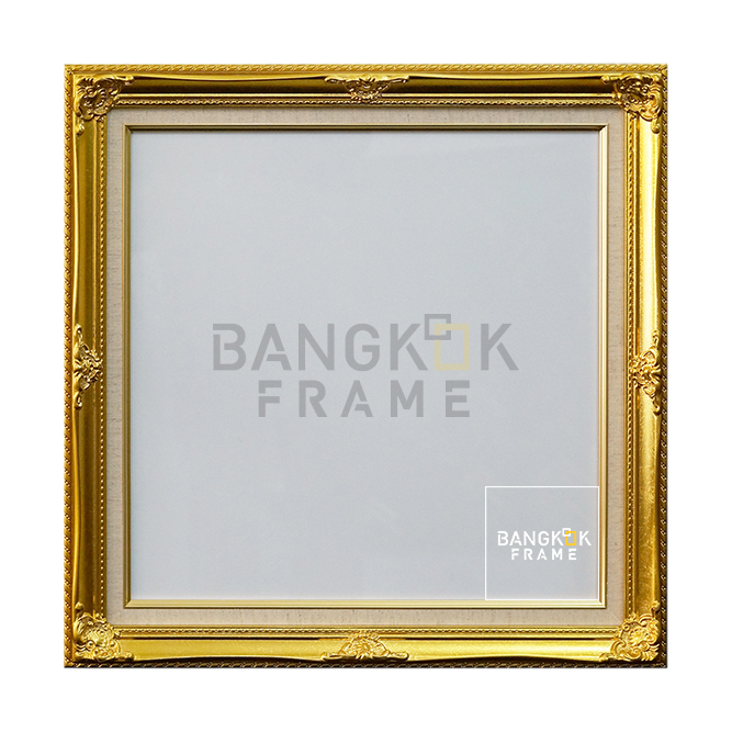 bangkokframe-กรอบหลุยส์ไม้จริง-กรอบสี่เหลี่ยมจัตุรัส-กรอบหลุยส์สั่งทำ-หลุยส์จัตุรัส-กรอบผ้ายันต์-40x40ซม-ไม่รวมผ้ายันต์