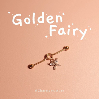 [สินค้าพร้อมส่ง✨] จิวดามหู Golden Fairy🧚🏻‍♀️ ขนาด 1.6 mm