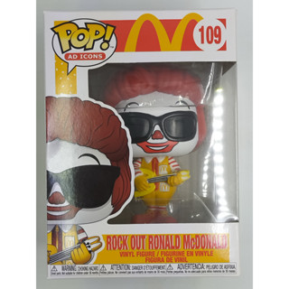 Funko Pop Ad Icon Macdonald - Rock Out Ronald McDonald #109 (กล่องมีตำหนินิดหน่อย)