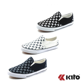 KITO BL2 Checker Slip-on รองเท้าผ้าใบ ทรงสวม กีโต้