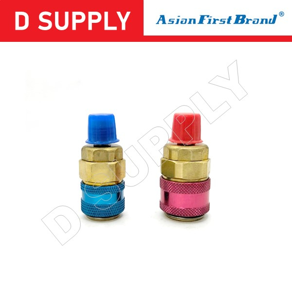 asianfirstbrand-คอปเปอร์เติมน้ำยาแอร์-r-134a-quick-coupler-แพคคู่-คอปเปอร์น้ำยาแอร์-คอปเปอร์แอร์-made-in-taiwan