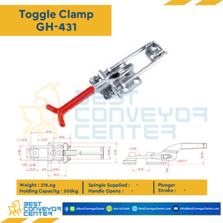 Toggle Clamp แบบดึง GH-431 (Steel),GH-431-SS (SUS304)