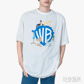 DOSH OVERSIZED SHORT SLEEVE T-SHIRTS WB เสื้อยืดคอกลมโอเวอร์ไซส์ FDWAOMT5000-OW