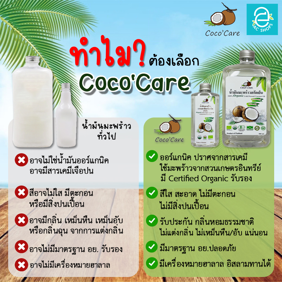 พร้อมส่ง-น้ำมันมะพร้าวสกัดเย็น-ขนาด-500-ml-ฟรี-หัวปั๊ม-คีโต-keto-ทานได้-ตรา-โคโค่-แคร์-น้ำมันมะพร้าว-coconut-oil