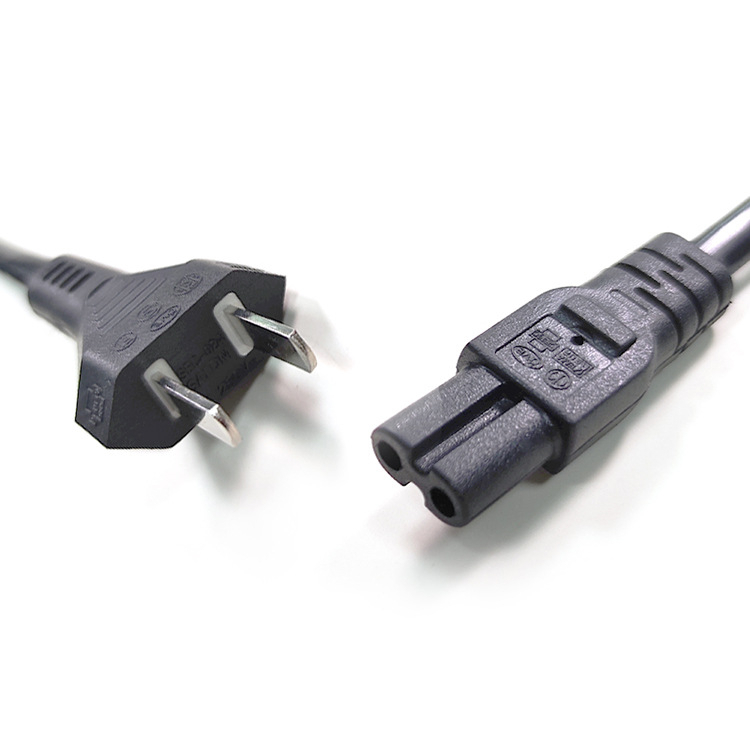 สายไฟ-ac-แบบ-2pin-1-8m-figure-8-iec320-c7-ac-power-cable-to-us-plug-2pin-adapter-extension-cord-for-pc-tv-printers