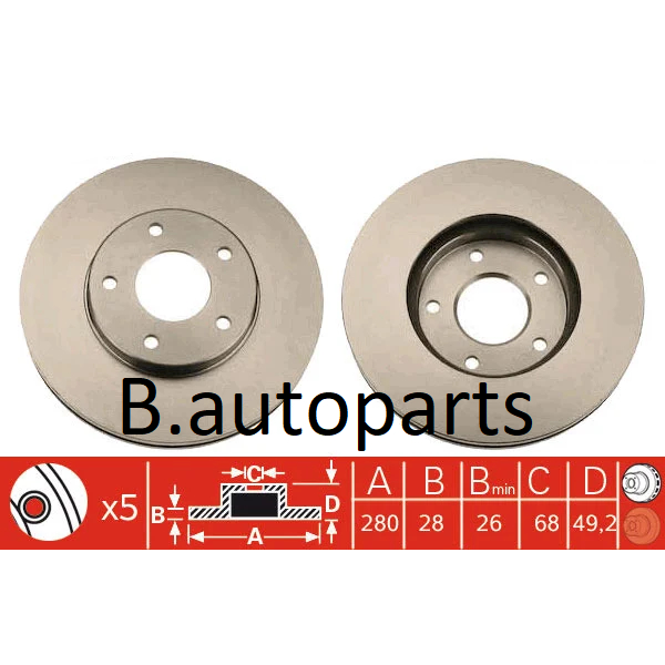 C&oacute;mo Cambiar: Discos De Freno De La Parte Delantera - Nissan X Trail T30 Guia De Sustitucion 25439