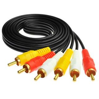 สินค้า สายRCA 3ออก3 สายสัญญาณภาพและเสียง สาย AV 3 สี สาย RCA AV สาย Audio Stereo สายเข้า 3 ออก 3 สายเครื่องเสียง สายต่อทีวี