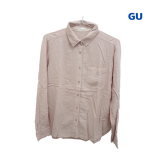 GU(XS) เสื้อเชิ้ตแขนยาว สีชมพู