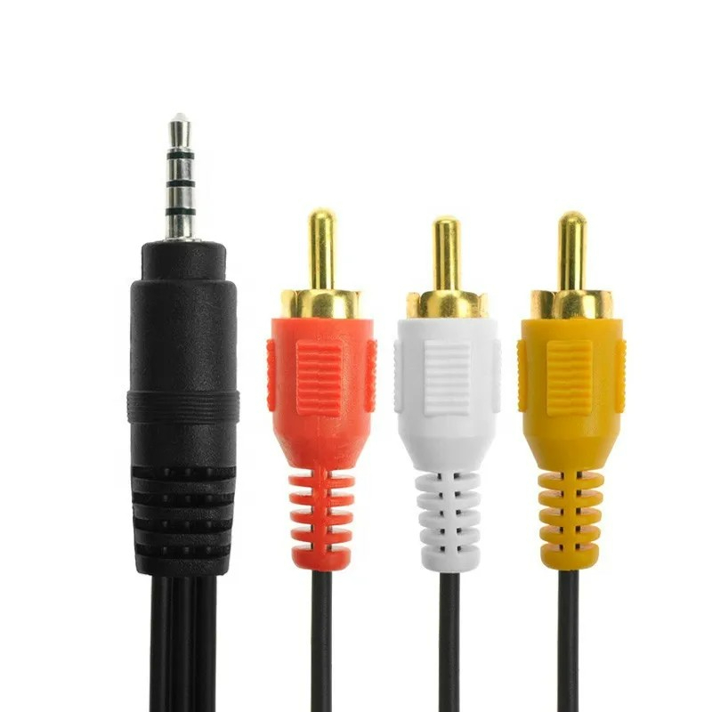 ภาพหน้าปกสินค้าสาย rca 1 ออก 3 สาย AV 3.5mm เข้า 1 ออก 3 RCA สายสัญญาณภาพและเสียง Audio Stereo สายทีวี สายสัญญาณ RCA 1 ออก3 จากร้าน dnui90 บน Shopee