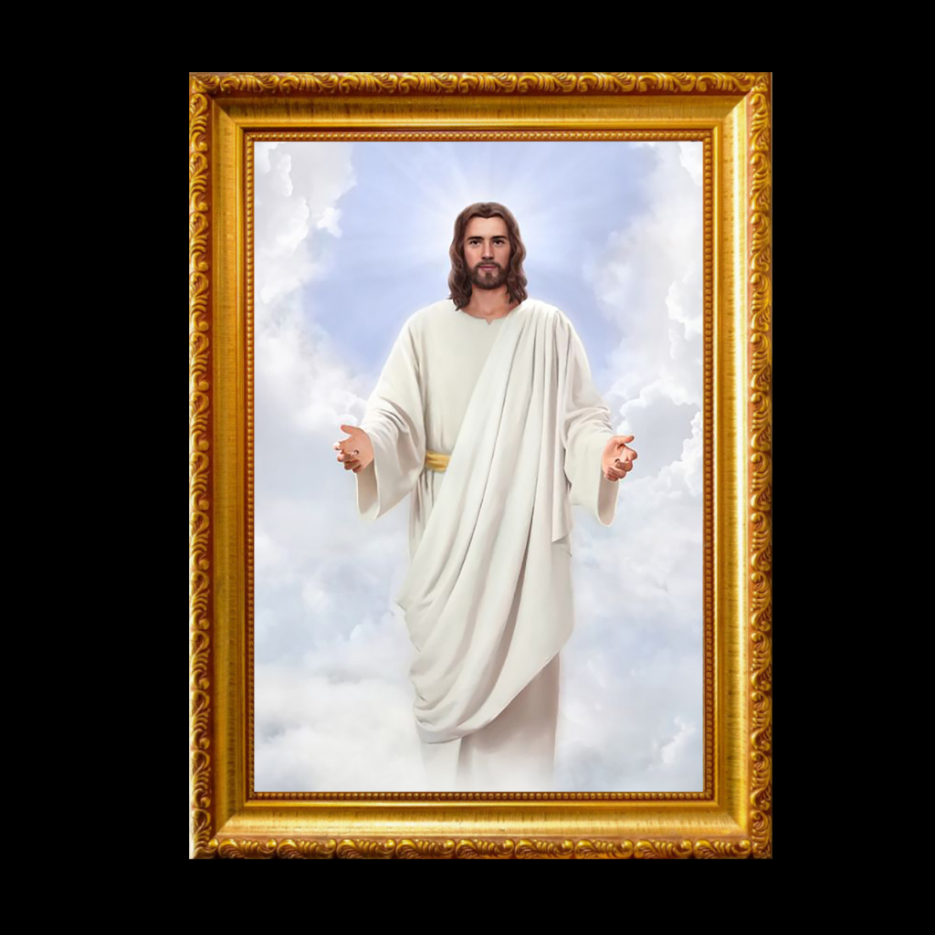 รูป-พระเยซูคริสต์-พระเยซู-คริสต์-พระเจ้า-สวรรค์-ของ-พระองค์-กรอบ-รูปขนาด-a6-พร้อมกรอบรูป