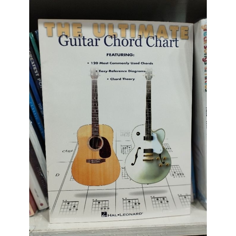 the-ultimate-guitar-chord-chart-hal-073999953473-8-pagesราคาลดพิเศษเคลียร์สต๊อกเก่ากระดาษเหลือง