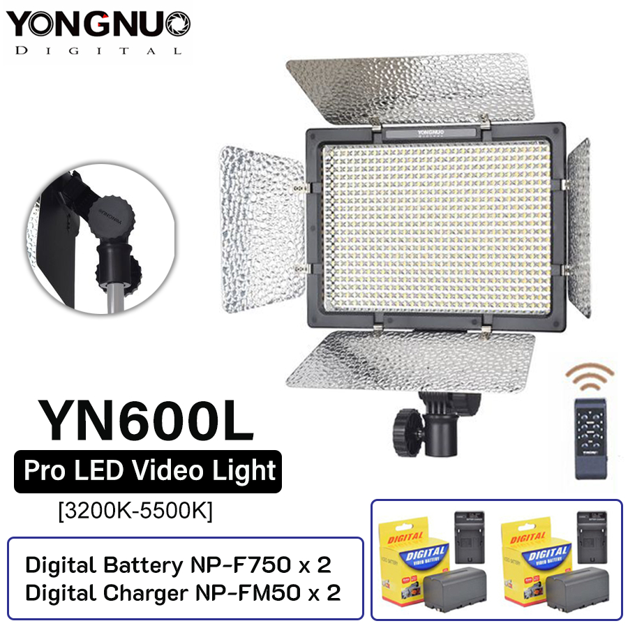 Yongnuo YN600L Pro LED Video Light (3200K-5500K) ไฟต่อเนื่อง ปรับ