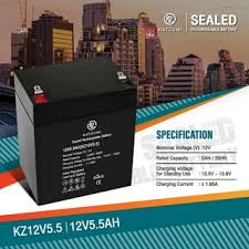 แบตเตอรี่แห้ง-12v-5-5ah-เครื่องสำรองไฟ-ups-ไฟฉุกเฉิน-เครื่องมือเกษตร-kz12v5-5ah