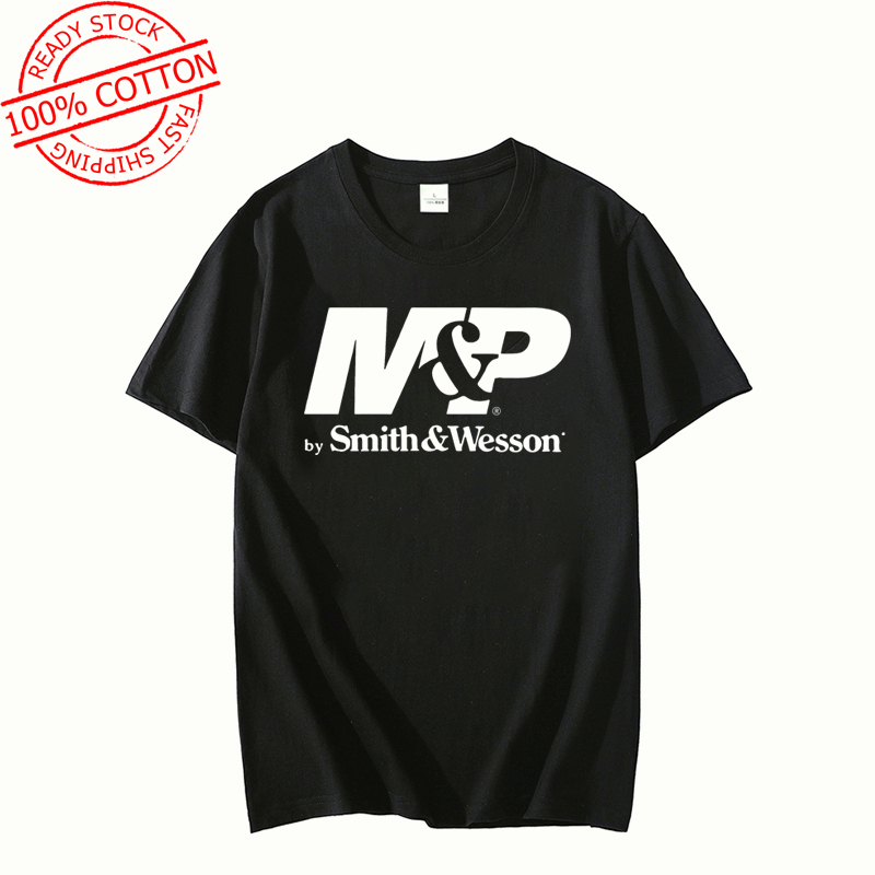 เสื้อยืดแขนสั้น-ผ้าฝ้ายผสม-ลาย-smith-and-wesson-แฟชั่นฤดูร้อน-สําหรับผู้ชาย