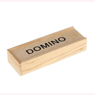 DOMINO เกมส์โดมิโน่ โดมิโน กล่องไม้ เกมการศึกษา 28PC