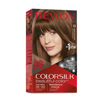 Revlon Colorsilk Beautiful Color Medium Golden Brown-43 เรฟลอน คัลเลอร์ซิลค์ บิวตี้ฟูล คัลเลอร์ มีเดียม โกลด์เดน บราวน์