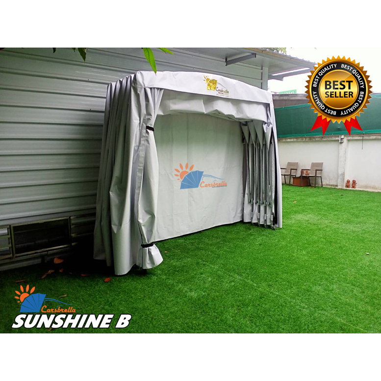 โรงจอดรถพับได้-โรงจอดรถสำเร็จรูป-carsbrella-รุ่น-sunshine-b-สามารถ-ยืด-หด-พับ-เก็บ-ได้-ใช้งานสะดวก