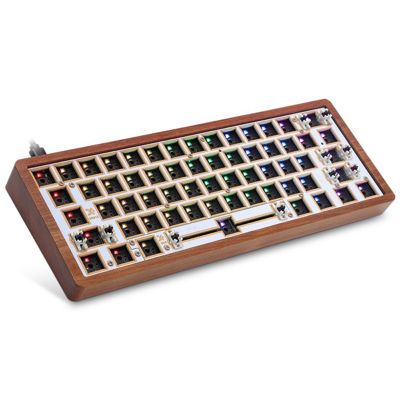 คีย์บอร์ด60-keyboard-skyloong-gk61x-gk61xs-wooden-bluetooth-คีย์บอร์ดบลูทูธ