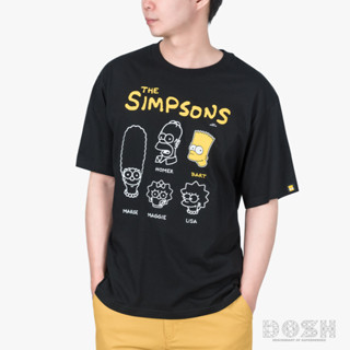 DOSH OVERSIZED SHORT SLEEVE T-SHIRT THE SIMPSONS เสื้อโอเวอร์ไซส์ ผู้ชาย-ผู้หญิง 9FSIMT5074-BL