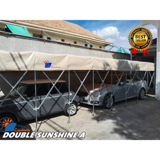 เต็นท์จอดรถ CARSBRELLA รุ่น DOUBLE SUNSHINE A (215/235CM) สำหรับจอดรถยนต์ขนาดเล็ก - ใหญ่