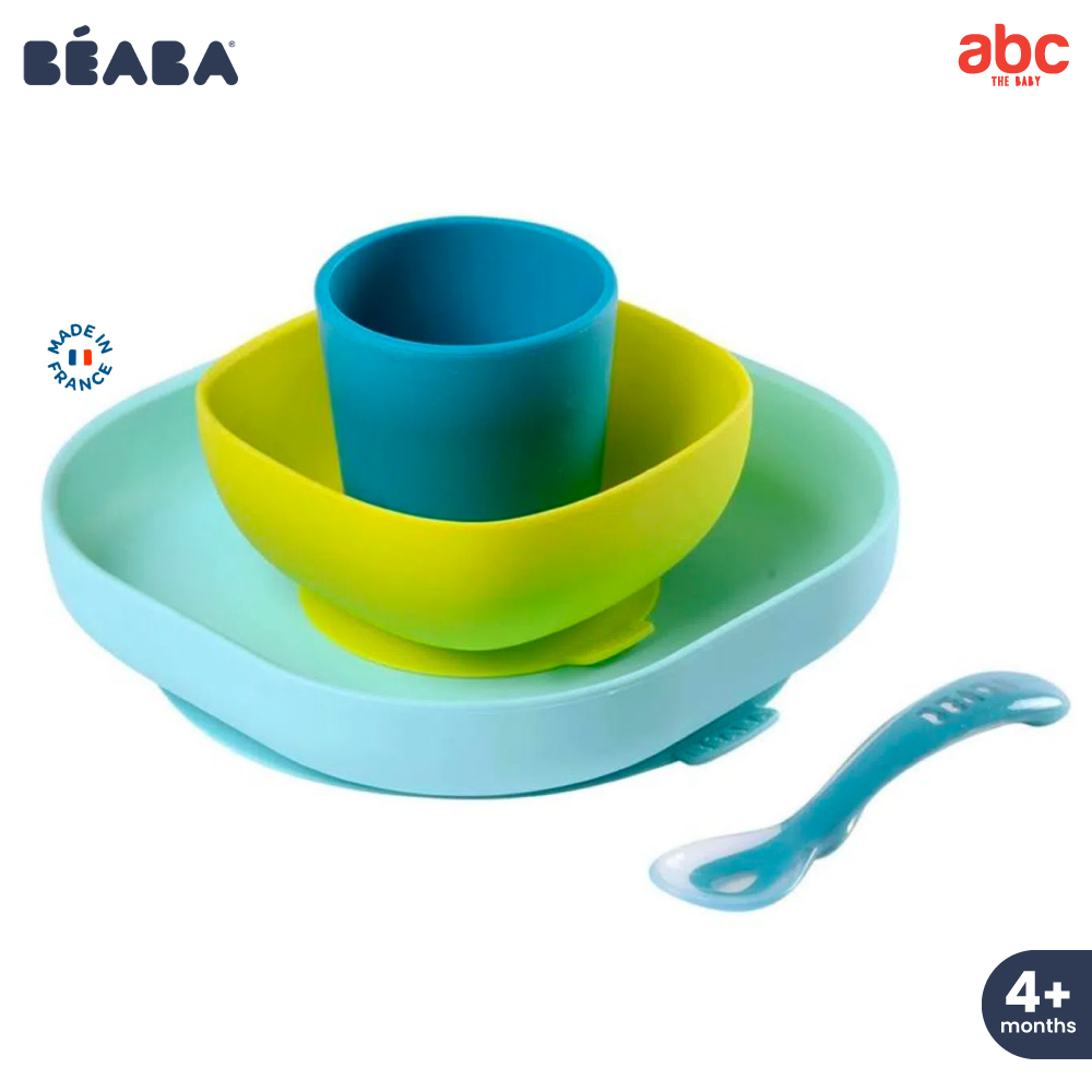 beaba-ชุดทานอาหาร-silicone-meal-set-4-pcs-สำหรับเด็ก-4-เดือนขึ้นไป