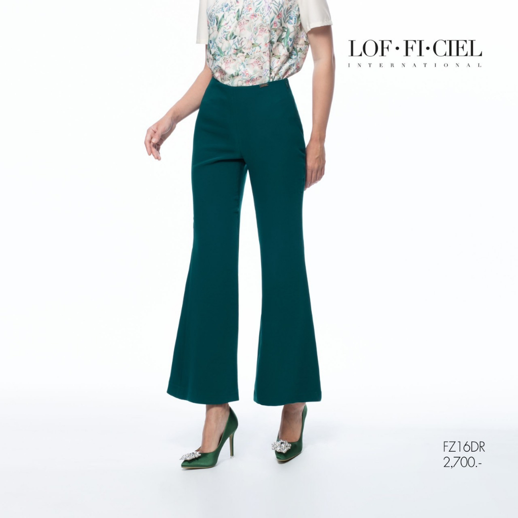 lofficiel-กางเกงขายาว-กางเ-กงผู้หญิง-jubilee-emerald-disco-pants-สีเขียว-fz16dr